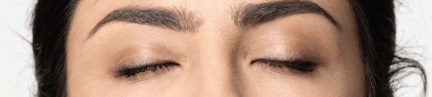 closed eyes of a woman